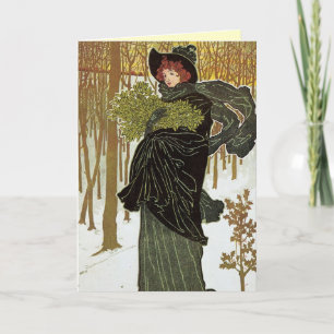Cartes Pour Fêtes Annuelles Art Nouveau Christmas Card