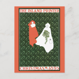 Cartes Pour Fêtes Annuelles Art nouveau vintage Noël 1895