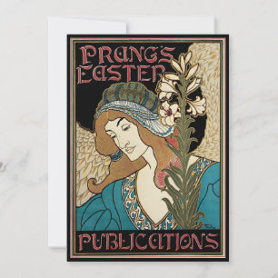 Cartes Pour Fêtes Annuelles Art Nouveau vintage, Prangs Publications de Pâques