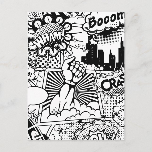 Cartes Pour Fêtes Annuelles Art Pop moderne (Devant)