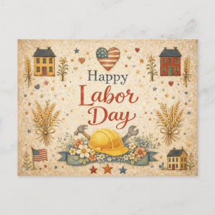 Cartes Pour Fêtes Annuelles Art Populaire Patriotique Bonne Fête du Travail