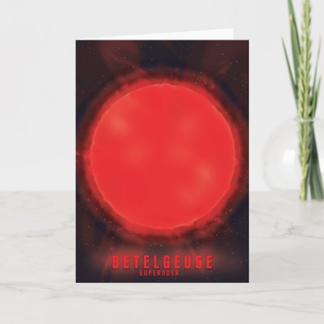Cartes Pour Fêtes Annuelles art spatial supernova Betelgeuse (Devant)