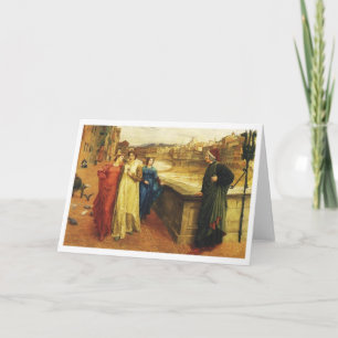 Cartes Pour Fêtes Annuelles Art vintage - Dante rencontre Béatrice,