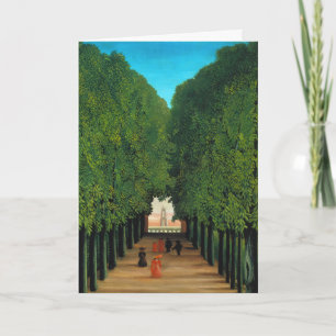 Cartes Pour Fêtes Annuelles Art vintage d'Henri Rousseau, Paris, arbres verts,