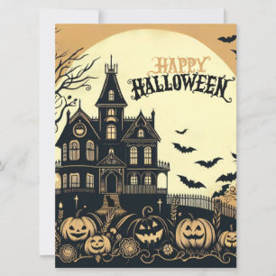 Cartes Pour Fêtes Annuelles Art vintage joyeux Halloween
