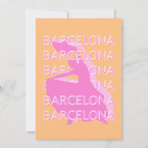 Cartes Pour Fêtes Annuelles Art Voyage de Barcelone, Espagne Art Voyage, Orang
