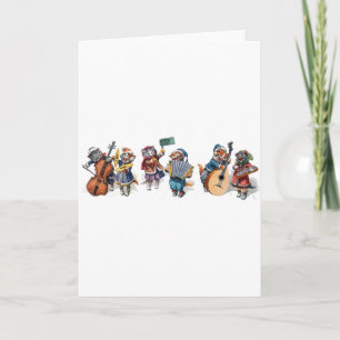 Cartes Pour Fêtes Annuelles Arthur Thiele - Chats jouant des instruments de mu
