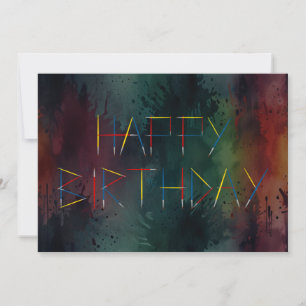 Cartes Pour Fêtes Annuelles Artiste Joyeux Anniversaire Éclaboussure De Pincea