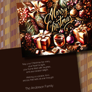 Cartes Pour Fêtes Annuelles Artistique Chocolat Chaud Festif Cosy Noël
