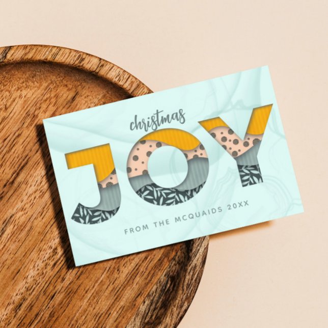 Cartes Pour Fêtes Annuelles Artsy Christmas Joy Letting Flat Holiday Card (Créateur téléchargé)