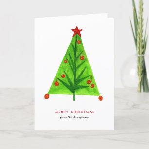 Cartes Pour Fêtes Annuelles Artsy de Noël Texte simple Joyeux Noël