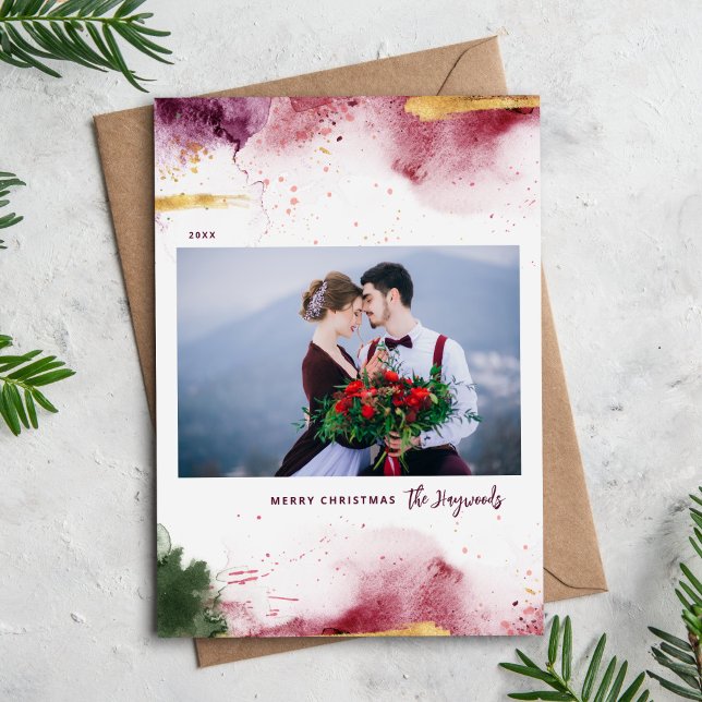 Cartes Pour Fêtes Annuelles Artsy Joyeux Noël 3 Photo (Créateur téléchargé)