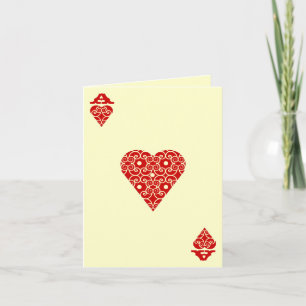 Cartes Pour Fêtes Annuelles As des coeurs