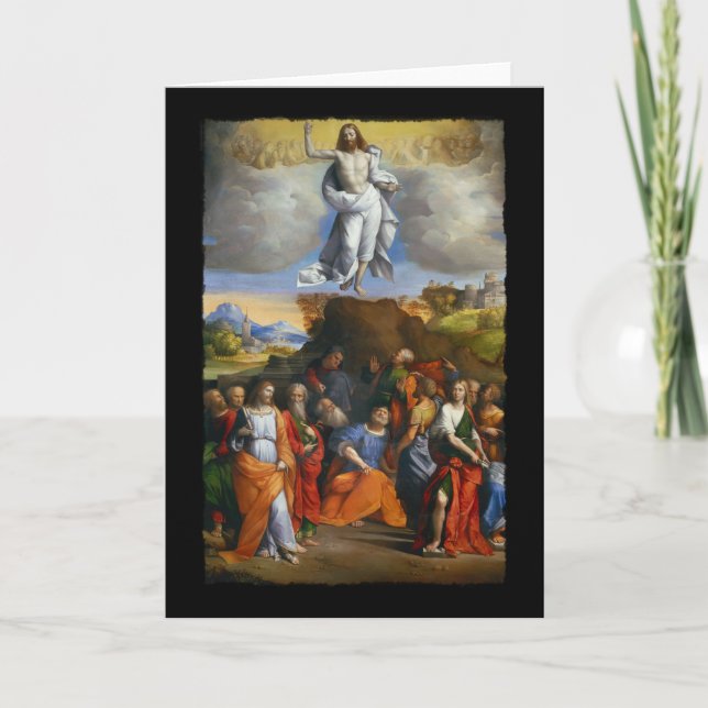 Cartes Pour Fêtes Annuelles Ascension en nuages d'or (Devant)