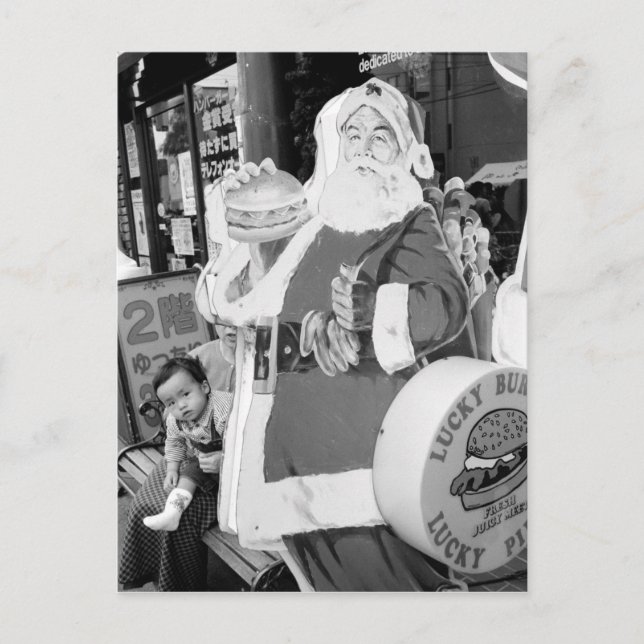 Cartes Pour Fêtes Annuelles Asie, Japon, Hakodate. Père Noël au Japon (Devant)