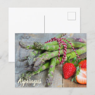 Cartes Pour Fêtes Annuelles Asperges vertes aux fraises