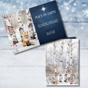 Cartes Pour Fêtes Annuelles Aspire en hiver avec Red Fox Christmas Card