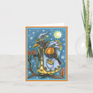 CARTES POUR FÊTES ANNUELLES ASSISTANT HALLOWEEN EVE BLACKBIRD, HALLOWEEN RAVEN