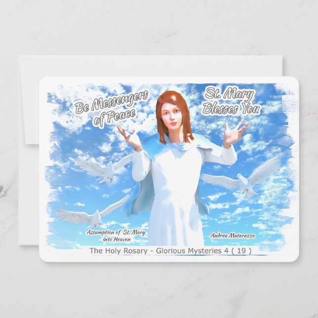 Cartes Pour Fêtes Annuelles Assomption de Sainte Marie au Ciel 2 (Devant)