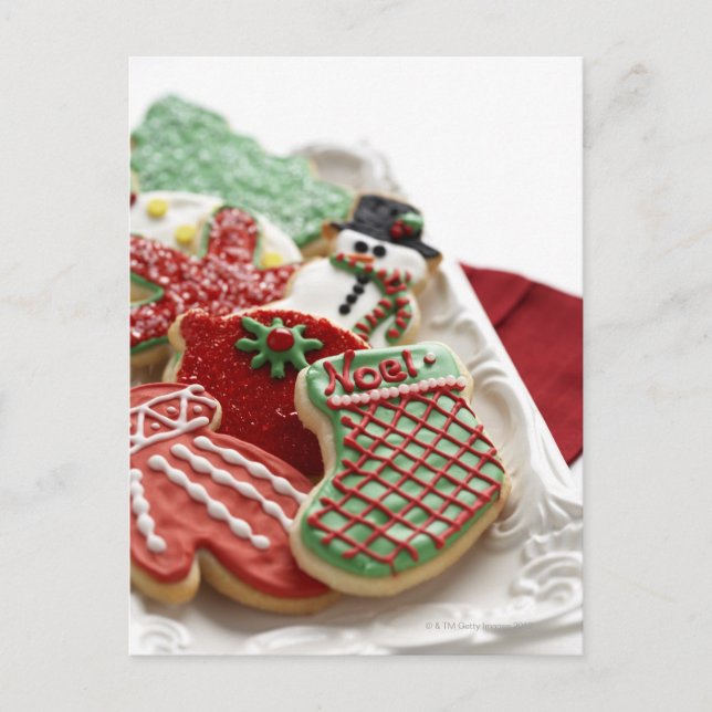 Cartes Pour Fêtes Annuelles assortment of festive holiday cookies (Devant)