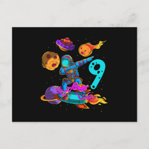 Cartes Pour Fêtes Annuelles Astronaute d'anniversaire dans l'espace 9e anniver