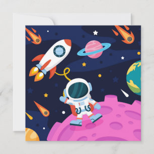 Cartes Pour Fêtes Annuelles Astronaute dans l'espace