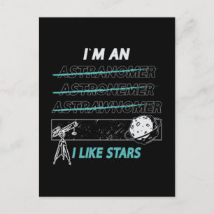 Cartes Pour Fêtes Annuelles Astronomie I'm An I Like Stars Space Universe Moon
