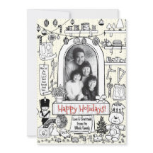Atelier du Père Noël Illustré de Fêtes Fantaisiste
