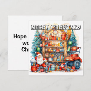 Cartes Pour Fêtes Annuelles Atelier père Noël   Joyeux Noël