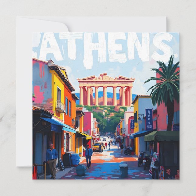 Cartes Pour Fêtes Annuelles Athènes (Devant)