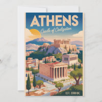 Athènes Grèce Rétro Ciel Ville Voyage