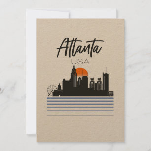 Cartes Pour Fêtes Annuelles Atlanta, États-Unis, Skyline