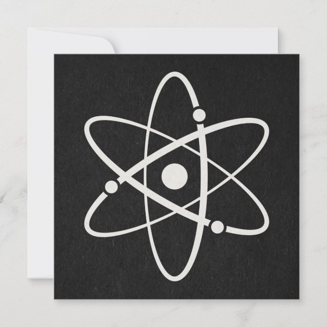 Cartes Pour Fêtes Annuelles Atomes Science atomique Orbite Icône Molécule Art  (Devant)