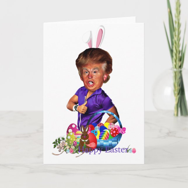 Cartes Pour Fêtes Annuelles atout de lapin de Pâques (Devant)