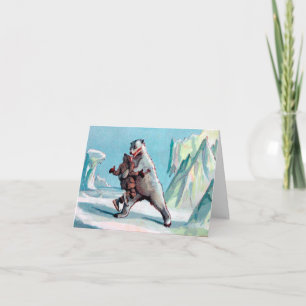 Cartes Pour Fêtes Annuelles Attaque à l'ours