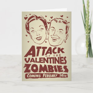 Cartes Pour Fêtes Annuelles Attaque des zombis de Valentines