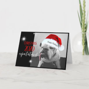 Cartes Pour Fêtes Annuelles Attentes de Noël 2020, Huey avec un chapeau de Pèr