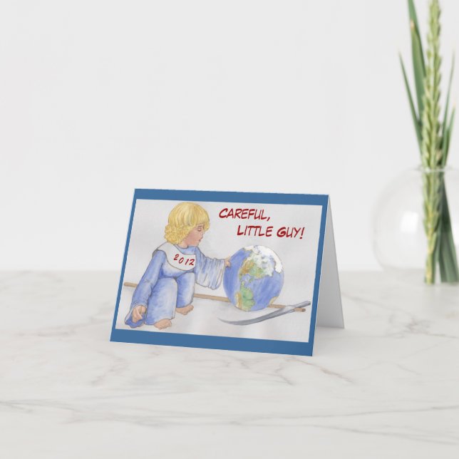 Cartes Pour Fêtes Annuelles Attention, Petit Guy ! (Devant)