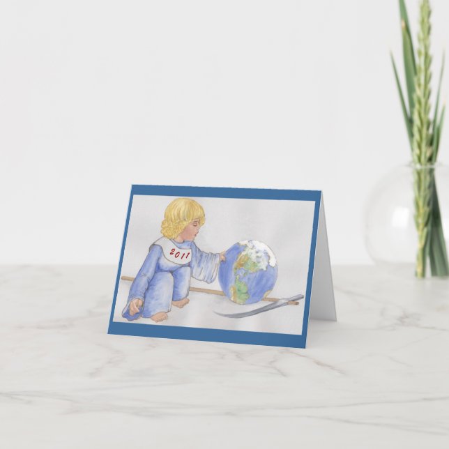 Cartes Pour Fêtes Annuelles Attention, Petit Guy ! (Devant)