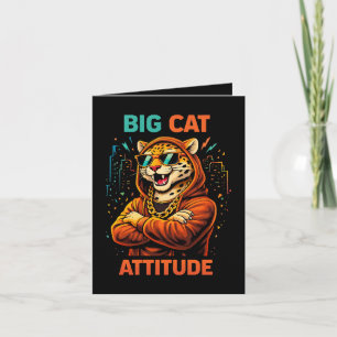 Cartes Pour Fêtes Annuelles Attitude de gros chat