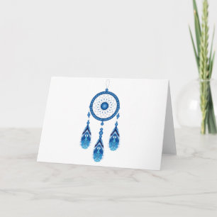 Cartes Pour Fêtes Annuelles Attrape-rêves Bleu