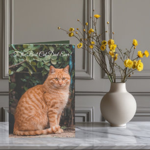 Cartes Pour Fêtes Annuelles Au meilleur chat papa jamais personnalisé photo et