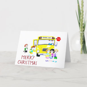 CARTES POUR FÊTES ANNUELLES AU **MEILLEUR CHAUFFEUR DE BUS JAMAIS** À NOËL