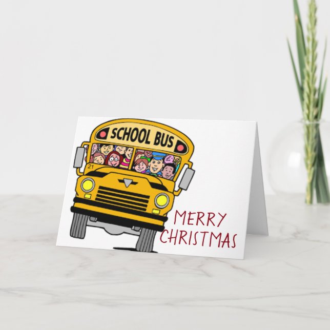 CARTES POUR FÊTES ANNUELLES AU **MEILLEUR CHAUFFEUR DE BUS JAMAIS** À NOËL (Devant)