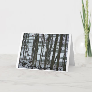 Cartes Pour Fêtes Annuelles Au milieu de l'hiver noir