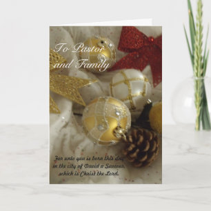 Cartes Pour Fêtes Annuelles Au pasteur et à la famille