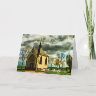 Cartes Pour Fêtes Annuelles Au pasteur et à la famille sur Thanksgiving