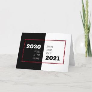 Cartes Pour Fêtes Annuelles AU REVOIR 2020   Regard vers 2021   Nouvel An