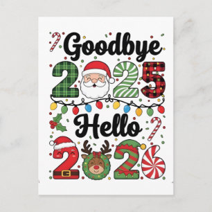Cartes Pour Fêtes Annuelles Au revoir 2025 Bonjour 2026 Résolution de Nouvel A