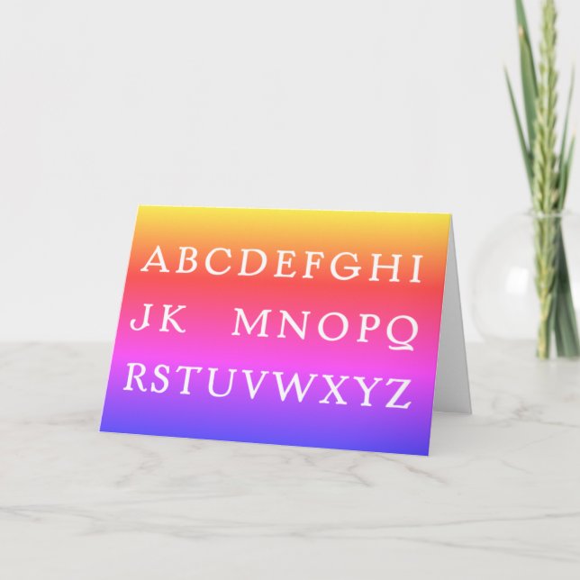 Cartes Pour Fêtes Annuelles Aucun L pour le dégradé arc-en-ciel de Noël (Devant)